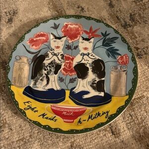 Anthropologie 12 days of Christmas plate by Emily Maude